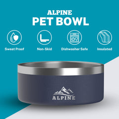 Bol ALPINE en inox pour nourriture et eau, 32 oz navy