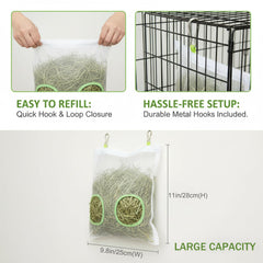 AlustraVive capacite-25x28cm offre foin accessible en continu.