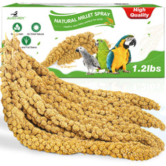ALWZ-RDY millet en spray avec tiges fraîches, appétit et nutrition aviaire.