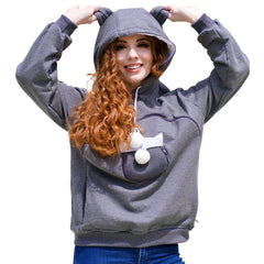 ALYC hoodie porte-animaux, poche frontale spacieuse pour chien ou chat, pratique et confortable.