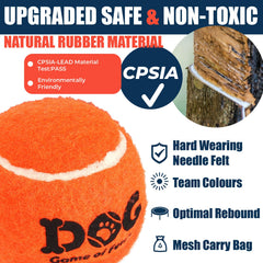 AMA SPORT balle-tennis-chien-flottante-orange, parfaite pour jeux d'eau
