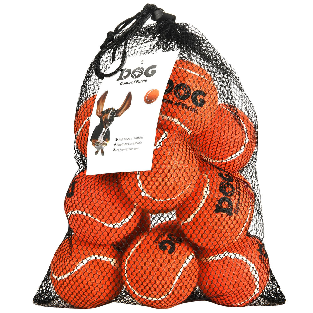 AMA SPORT balles-tennis-chien-orange 2-5 pouces, visibilité élevée pour le jeu