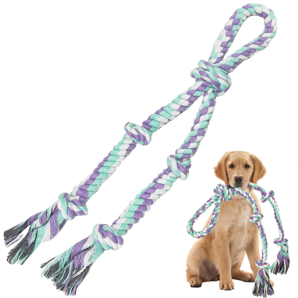 AmaCielo corde jouet chien 5 noeuds 19-5 pouces, stimulation et dentition.