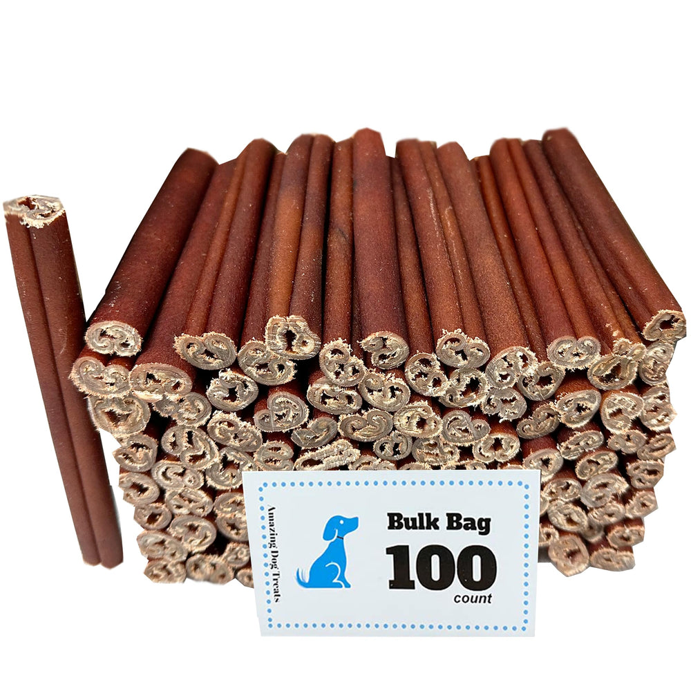 Amazing Dog Treats présente les bâtonnets-collagene-6-pouces comme alternative au cuir brut pour chiens.