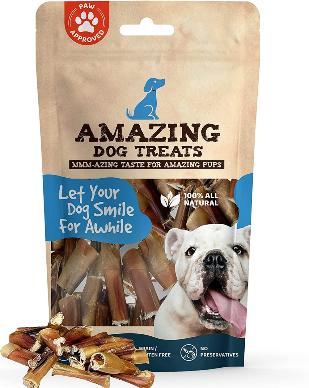 Amazing Dog Treats bouchées-bâtonnet-boeuf: friandise premium pour chiens actifs et sensibles.