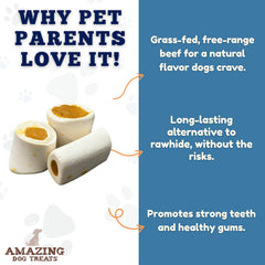 Amazing Dog Treats – os tibia farcis bacon fromage, sans produits chimiques ni additifs.
