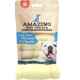 Marque Amazing Dog Treats – rouleaux de joue de bœuf 6 pouces, mastication longue et sûre.