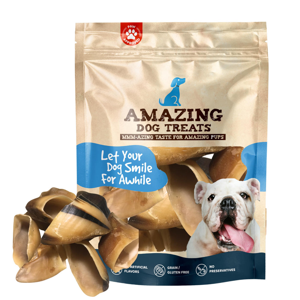 Amazing Dog Treats sabots de boeuf en emballage prêt à offrir.