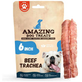 Amazing Dog Treats trachée de boeuf 6 pouces pour mâcher durablement