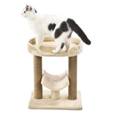 Arbre à chat Amazon Basics avec plateformes multiples, beige, parfait pour jeux et repos