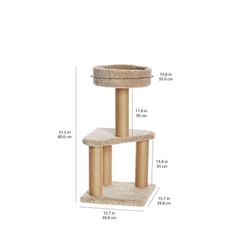 Quatre poteaux griffes en jute sur l’Amazon Basics pour griffage naturel.