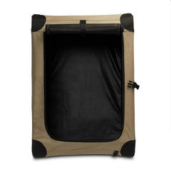 Amazon Basics cage-chien-en-tissu-doux structure légère et pliable, transport facile.