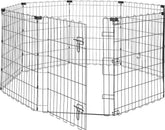 Enclos Amazon Basics octogonal noir pour chien, parfait pour intérieur.