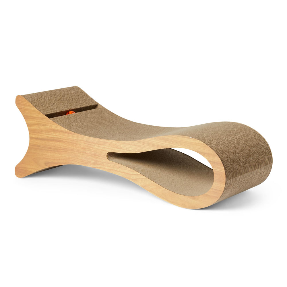 Amazon Basics grattoir-chat-forme-lit: surface griffage et coin repos pratique.