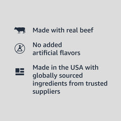 Amazon Basics ingrédients boeuf naturels – aperçu des composants frais.
