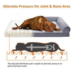 Amazon Basics lit-canapé chien gris, chien détendu sur la surface confortable
