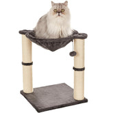Tour Amazon Basics pour chat avec hamac et postes griffes, favorise activité et repos.