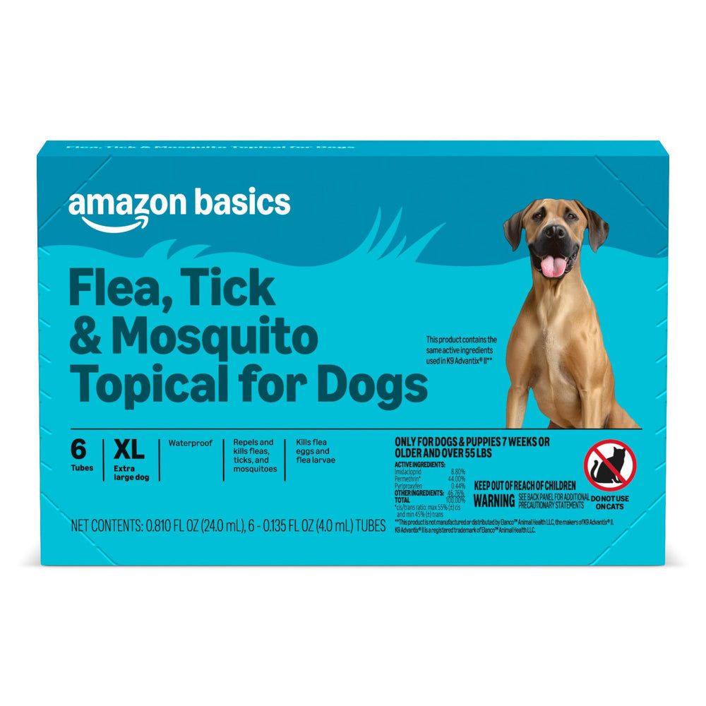 Amazon Basics traitement topique pour chien de grande taille, flacon prêt à l’emploi.