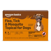 Amazon Basics flacon de traitement topique pour grands chiens, protection antiparasitaire.
