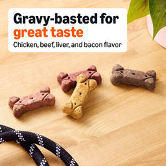 Amazon Basics biscuits chien texture croquante dans bol aide au nettoyage dentaire