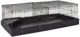 Cage Amazon Basics pour cochon d’Inde avec fond toile, espace propre et confortable.