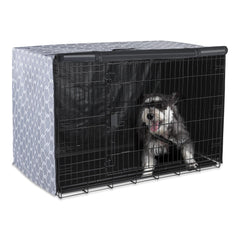 Amazon Basics couverture cage chien 48 pouces, vue avant, intimité rassurante.