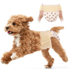 Ambreview: couche-chien femelle en enfiler restant en place pendant l'activité.