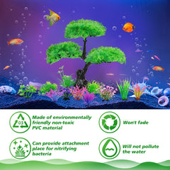 Ameliade base ancre pvc aquarium vert — fixation solide dans le gravier