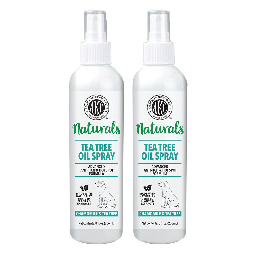 AKC Naturals Tea Tree Oil Spray - bouteille de 8 onces pour démangeaisons et irritations cutanées.