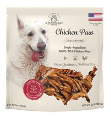 Apparence des pattes déshydratées American Paws, croquantes et naturelles.
