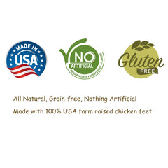 Riche en glucosamine naturelle, American Paws Pattes Poulet Séches pour articulations.