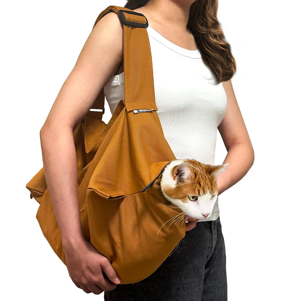 AmKune sac porte-chat moyen pour trajets stable et confortable.