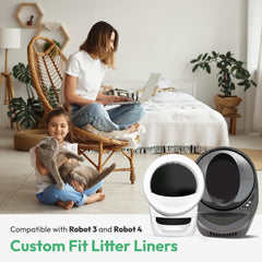 AMOGOGOPET liner présepare pour litiere robot, installation rapide et sans frustration.