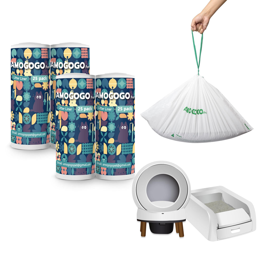 AMOGOGOPET sac poubelle compatible Clumping et SmartSpin pour une litière propre.