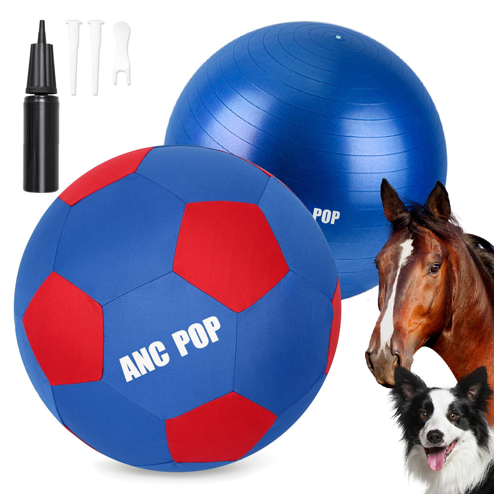 ANC POP ballon d'entraînement 25 pouces avec capot bleu et rouge, idéal pour l'exercice