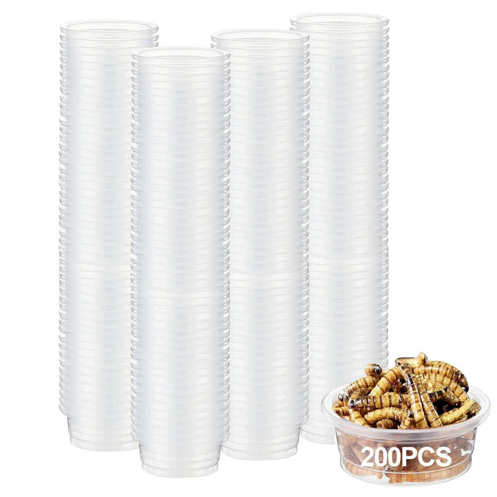 ANCKNE gobelets nourriture gecko cresté 0,5 oz: gobelet transparent facilitant l’alimentation.