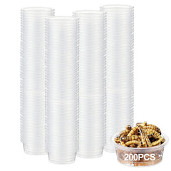 ANCKNE gobelets nourriture gecko cresté 0,5 oz: gobelet transparent facilitant l’alimentation.