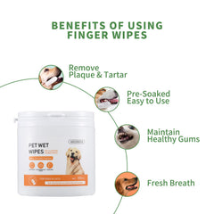 Anconova Lingettes dentaires pour chiens: un accès facilité et haleine plus fraîche.