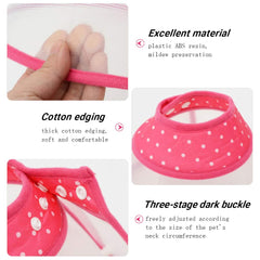 Collier conique polyvalent Andiker pour chat et chien, rose, bord doux et respirant.