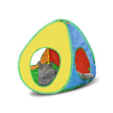 Tente Andiker pour chat avec PlushBall, parfaite pour jeux et détente intérieurs.