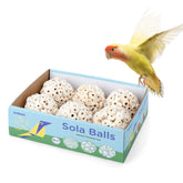 andwe balle-sola-naturelle-oiseau : jouet naturel à mâcher pour divertir votre oiseau.