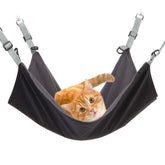 Hamac Angelpet noir pour chat, repos suspendu et confortable.
