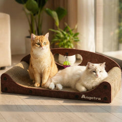 Angetra grattoir-chat-grand-lit : espace spacieux pour plusieurs chats.