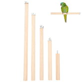 Angoily perchoir bois naturel, ensemble de 5 perches pour niveaux variés de cage.