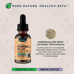 Hairball Relief d’Animal Essentials, soutient possible au passage des boules de poils.