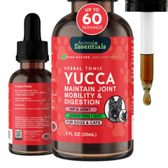 Animal Essentials Yucca gouttes dans le flacon, soutien digestif pratique.