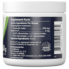 AnimalBiome poudre sur nourriture, versement facile pour une routine dentaire pratique.