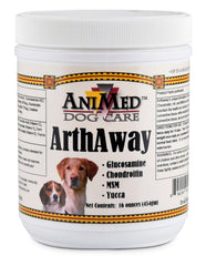 ANIMED Arthaway en poudre pour chiens, soutien des articulations pour l'arthrite et la dysplasie.