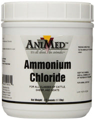 ANIMED poudre chlorure d'ammonium pour chevaux, soutien potentiel à l'hydratation et au confort urinaire.