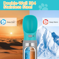 Anipaw bouteille d'eau portable pour chien, étanchéité démontrée par joint en silicone